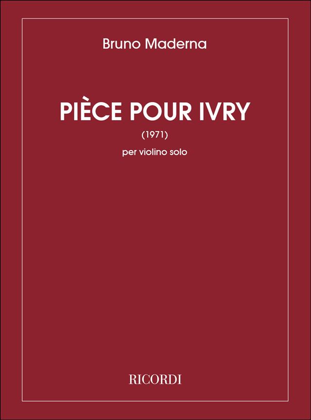 Pièce Pour Ivry (1971) - pro housle